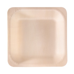 [96708] 50 Piatti monouso in legno quadrati 14,5 x 14,5cm Signor Bio