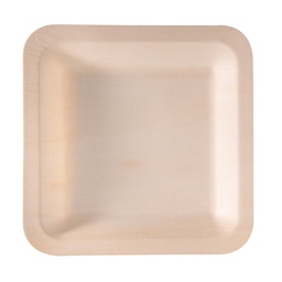 [96709] 50 Piatti monouso in legno quadrati 21,5 x 21,5cm Signor Bio (Delist