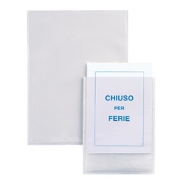 [25270] 5 BUSTE AUTOADESIVE IESTI A5 15X21CM TRASPARENTI