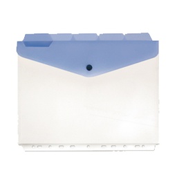 [80544] 5 BUSTE PP CON BOTTONE E FORATURA UNIVERSALE F.TO A4 CON SEPARATORI