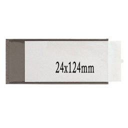 [25202] 6 PORTAETICHETTE ADESIVE IES B3 24X124MM SEI