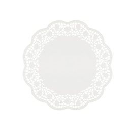 [91467] 6 Sottotorta decorativi in carta bianca diametro 27cm