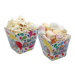 [94676] 6 sweety box 6,5x8x6cm ''Tanti Auguri'' Big Party