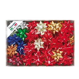 [88238] 70 stelle nastro metal 6870 19mmxD9cm colori assortiti Brizzolari