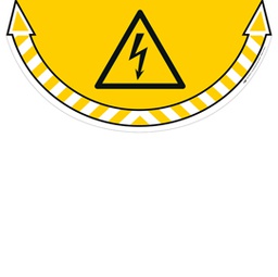 [80657] ADESIVO SEGNALATORE da TERRA ''Rischio Elettrico'' 70x35cm Take Care Cep