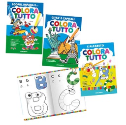 [95296] Album da colorare 24 facciate tema alfabeto, bimbo, capitali Blasetti
