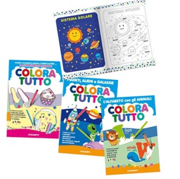 [95297] Album da colorare 24 facciate tema alfabeto inglese, bimba, spazio Blasetti