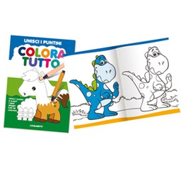 [87356] Album da colorare 24 facciate tema Dinosauri e numeri Blasetti