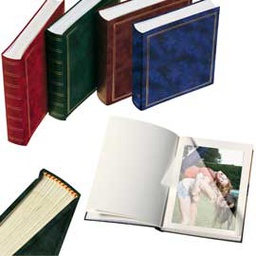 [55680] ALBUM FOTO 30x33cm 50fg in cartoncino c/velina copertina vinile ROSSO LEBEZ