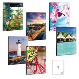 [55615] ALBUM FOTO SALDATO 125x165mm fino a 24 FOTO 10x15cm assortiti LEBEZ