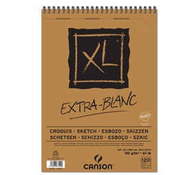 [85647] Album spiralato lato corto XL EXTRA WHITE A4 120 fg. 90 gr Canson