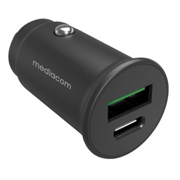 [95818] Alimentatore car charger con porte USB e USB Type-CB - Mediacom