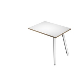 [92414] Allungo dx/sx 60x80xH74,4cm per scrivanie Skinny Metal Bianco/ Bianco