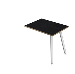 [92415] Allungo dx/sx 60x80xH74,4cm per scrivanie Skinny Metal Bianco/Nero venato