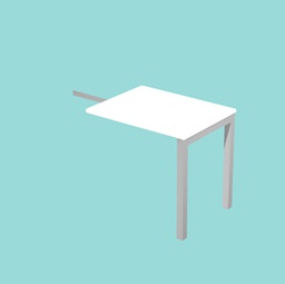 [82880] Allungo dx/sx per scrivania singola 80x60x74,6cm Bianco - AgorA'