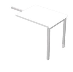 [76761] ALLUNGO REVERSIBILE DX/SX 80x60cm BIANCO per SCRIVANIE EASY Plus