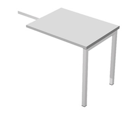 [76765] ALLUNGO REVERSIBILE DX/SX 80x60cm GRIGIO per SCRIVANIE EASY Plus