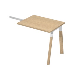 [94062] Allungo scrivanie Woody Superior 80x60cm piano rovere con gambe metal/massello