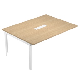 [94066] Allungo tavolo riunione Woody Sup.160x120cm piano rovere / gambe metal