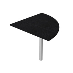 [74368] ANGOLARE 90  NERO VENATO + GAMBA SUPPORTO GRIGIO CROMATO x SCRIVANIE EASY