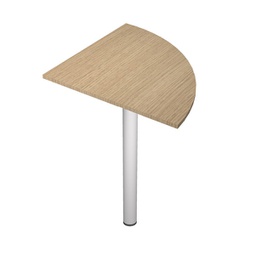 [89535] ANGOLARE 90  ROVERE + GAMBA SUPPORTO GRIGIO CROMATO x SCRIVANIE EASY