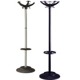 [58094] APPENDIABITI 168CM A 5 POSTI C/PORTAOMBRELLI NERO/GRIGIO