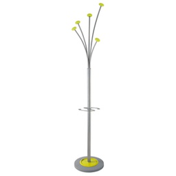 [68305] Appendiabiti 5 posti 175cm grigio/verde c/portaombrelli Alba