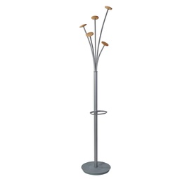 [92514] Appendiabiti a 5 posti 175cm grigio/legno chiaro Festival M Alba