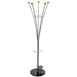 [47389] APPENDIABITI C/PORTAOMBRELLI 188CM 5 POMELLI ALCO