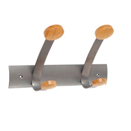 [71272] APPENDIABITI da MURO 2POSTI 30cm METALLO/LEGNO Alba