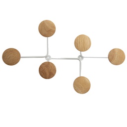 [86617] Appendiabiti da muro a 6 Posti L25cm Alba