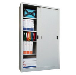 [86643] Armadio alto in metallo ad ante scorrevoli 120x45xH200cm Grigio Kub8