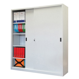 [86645] Armadio alto in metallo ad ante scorrevoli 180x45xH200cm Grigio Kub8