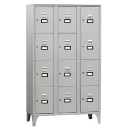 [91666] Armadio casellario in metallo 12 VANI 105x50cm H180cm GRIGIO 170/12/S