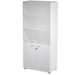 [76826] ARMADIO MODULARE A 2+2 ANTE 90x45,8cm - H200cm GRIGIO