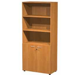 [76822] ARMADIO MODULARE A 2 ANTE BASSE 90x45,8cm - H200cm NOCE CHIARO