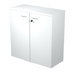 [89568] Armadio modulare basso a 2 ante battenti 90x44cm - H85cm Bianco