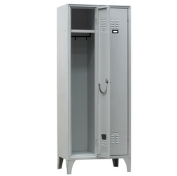 [91649] Spogliatoio in metallo a 2 VANI 70x35cm H180cm GRIGIO 111/02/S