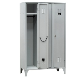 [91650] Spogliatoio in metallo a 3 VANI 105x35cm H180cm GRIGIO 111/03/S