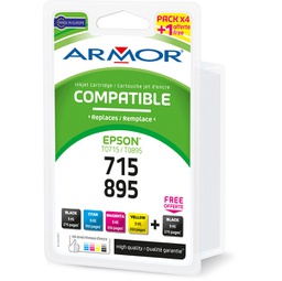 [ARMK10331] Armor Conf. Multipla 5 cartucce T0711 PER C/EPSON STYLUS D78 D92 (2BK 2C/M/Y)