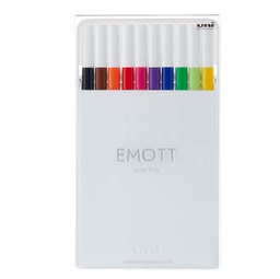 [94323] Astuccio 10 fineliner EMOTT tratto 0.4mm colori ass. Standard Uni Mitsubishi