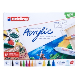 [93363] Astuccio 12 marcatori acrilici Creative Set Edding