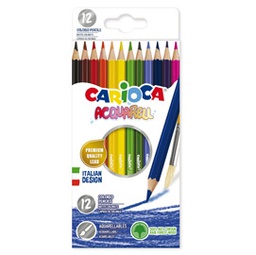 [82593] Astuccio 12 matite acquerellabili colori assortiti Carioca