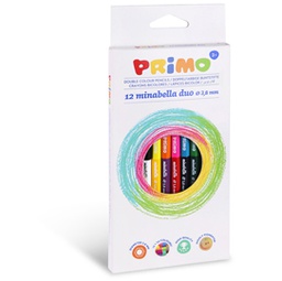 [82445] Astuccio 12 matite doppiocolore diam. 3,8mm Minabella PRIMO