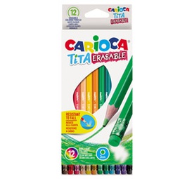 [82597] Astuccio 12 matite Tita cancellabile colori assortiti Carioca