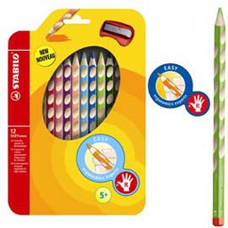 [56861] ASTUCCIO 12 PASTELLI COLORATI EASYCOLOR per destrorsi STABILO