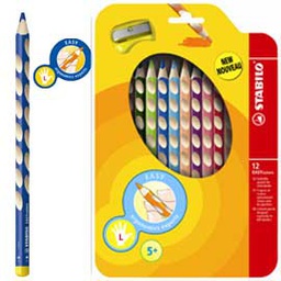 [56860] ASTUCCIO 12 PASTELLI COLORATI EASYCOLOR per mancini STABILO