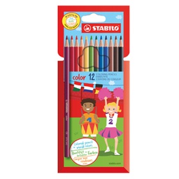 [76512] Astuccio 12 pastelli colorati STABILO COLOR