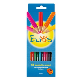 [95844] Astuccio 12 pastelli Elios + temperamatite Fila