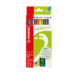 [76863] ASTUCCIO 12 PASTELLI GREEN COLOURS STABILO